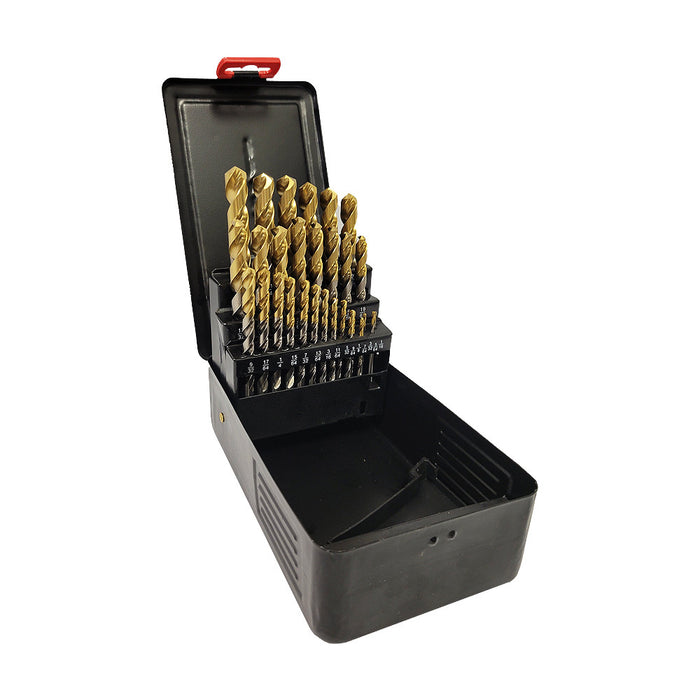 HSS TiN Head Precision Drill Bit Set - Imperial - 29 Pieces