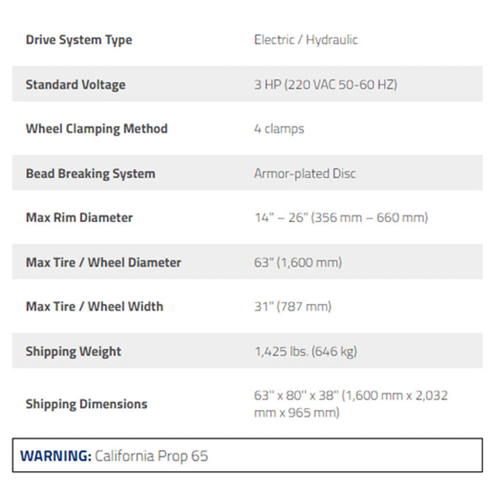 Ranger R26FLT Heavy-Duty Truck Tire Changer with Joystick Control
