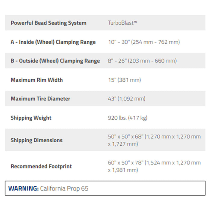 Ranger R76ATR-L Tilt Back Tire Machine Right-Tower Single Assist - 30"Capacity - Low Voltage Model