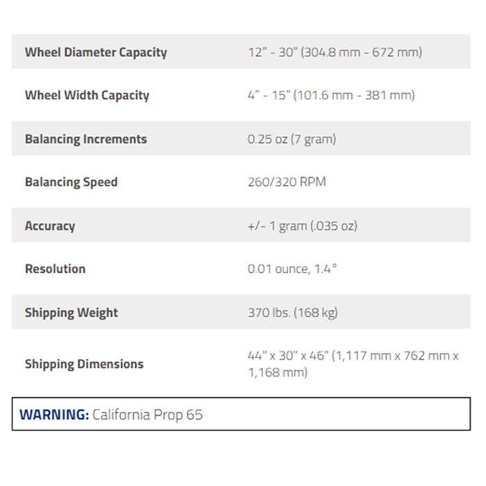 Ranger DST30P Tire Balancer 40mm Shaft - Six-Second Balancing Times