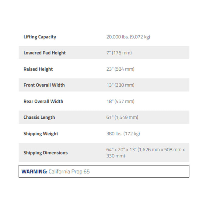 Ranger RFJ-10TL 10-Ton Long Frame Floor Jack