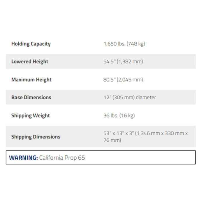 Ranger RJS-1TF 1-Ton / Foot Operated High Stand