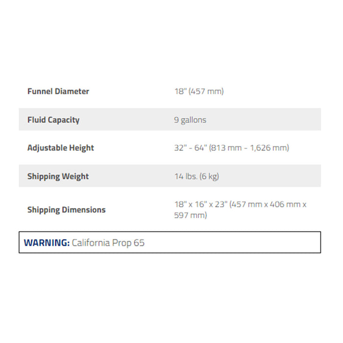 Ranger RD-9G 9-Gallon Upright Portable Oil Drain