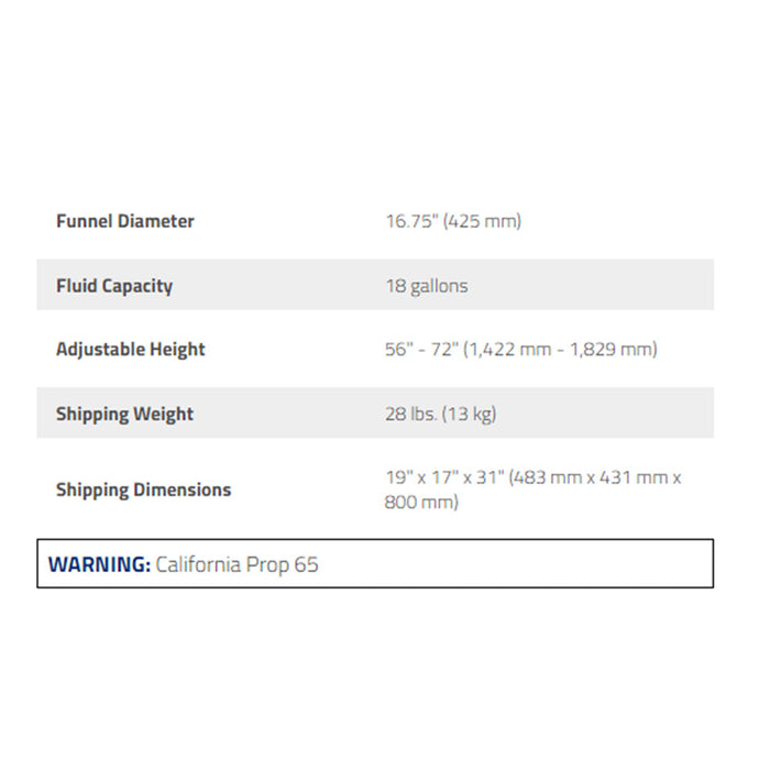 Ranger RD-18G 18-Gallon Upright Portable Oil Drain with Pump