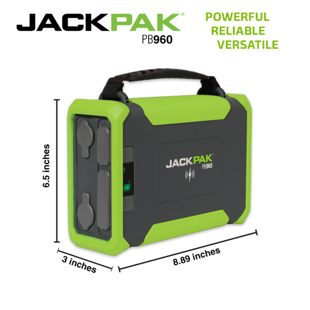 JackPak PB960 Portable Power Bank with Multiple Power Outlets, LED Lig ...