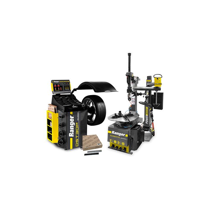 Ranger (R76/DST)LV Changer/Balancer/Weights - Package Deal: (1) R76ATR-L-110V + (1) DST30P-110-220V + (1) Tape Wheel Weights / Blk. & Slv. 1400 pc.