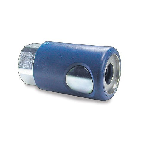 Blue Push Button 1/4 Female Air Coupler Industrial