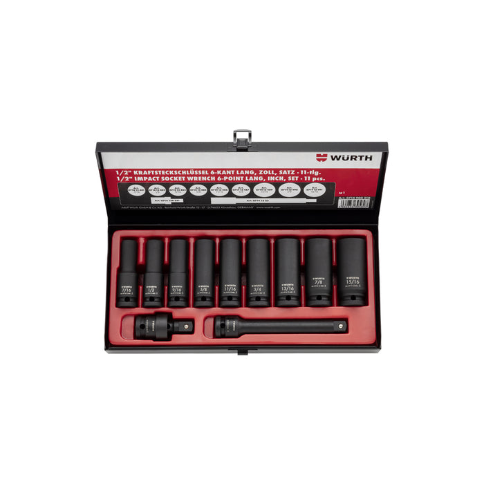 1/2" Impact Socket Long 11 pieces