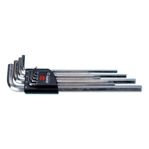 ZEBRA Allen Key Assortment with Plastic Holder - Long (9 Pieces - 1.5mm, 2mm, 2.5mm, 3mm, 4mm, 5mm, 6mm, 8mm, and 10mm)