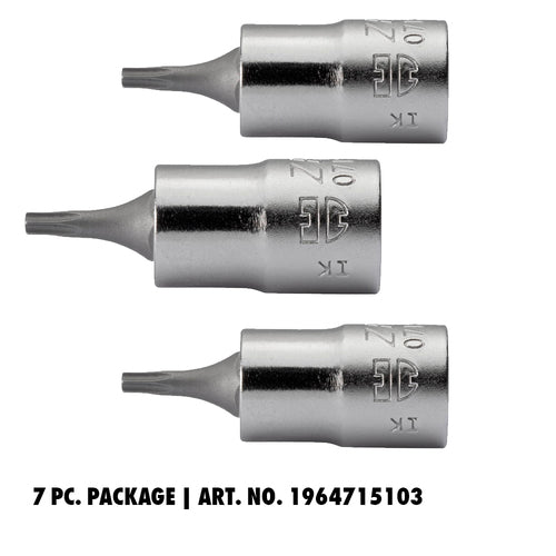 ZEBRA 1/2" Torx Torx Socket Bit Special Package - 7 pieces