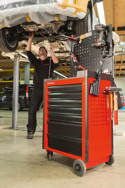 Compact 7-Drawer Tool Cart Storage Cabinet Trolley