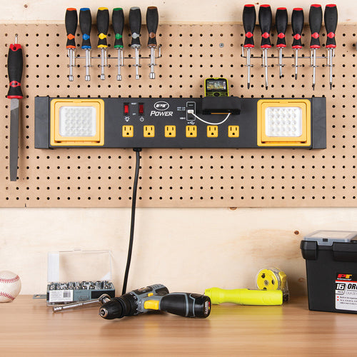 Heavy-Duty Workbench Power Strip Station