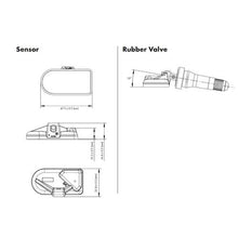 Load image into Gallery viewer, TPMS Sensor Dual-Frequency 315/433 Mhz Rubber Snap-In Valve
