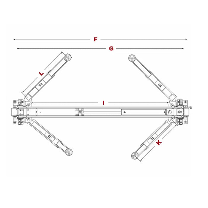 GrandPrix GP-7 7,000 lbs. Capacity 2 Post Lift 150” Height