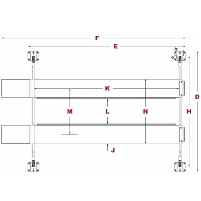 BendPak HDS-27X 27000lb/4Post/EXTLength - With 323" runways