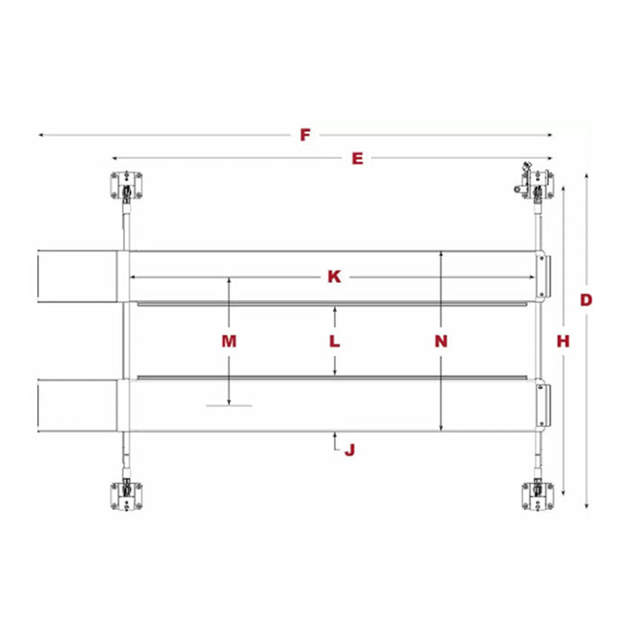 BendPak HD-14T 14,000-lb. Capacity / Four-Post Lift / Tall Lift / 82" Rise