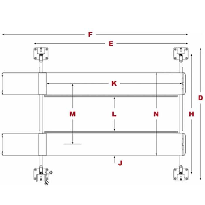 BendPak HD-9XL 9,000-lb. Capacity / Four-Post Lift / Standard Width / Extended Length