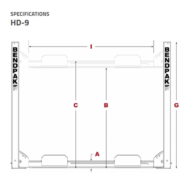 BendPak HD-9 9,000-lb. Capacity / Four-Post Lift / Standard Width