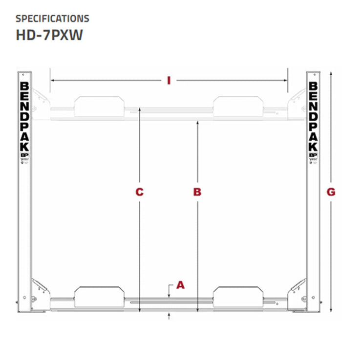 BendPak HD-7PXW 7,000-lb. Capacity / Super-Tall Four-Post Lift / Vehicle Display Platform