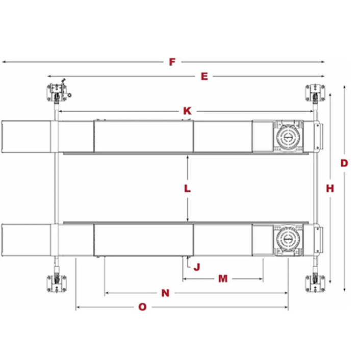 BendPak HDS-14LSX 14,000-lb. Capacity / Alignment Lift / Extended / Includes Turnplates and Slip Plates