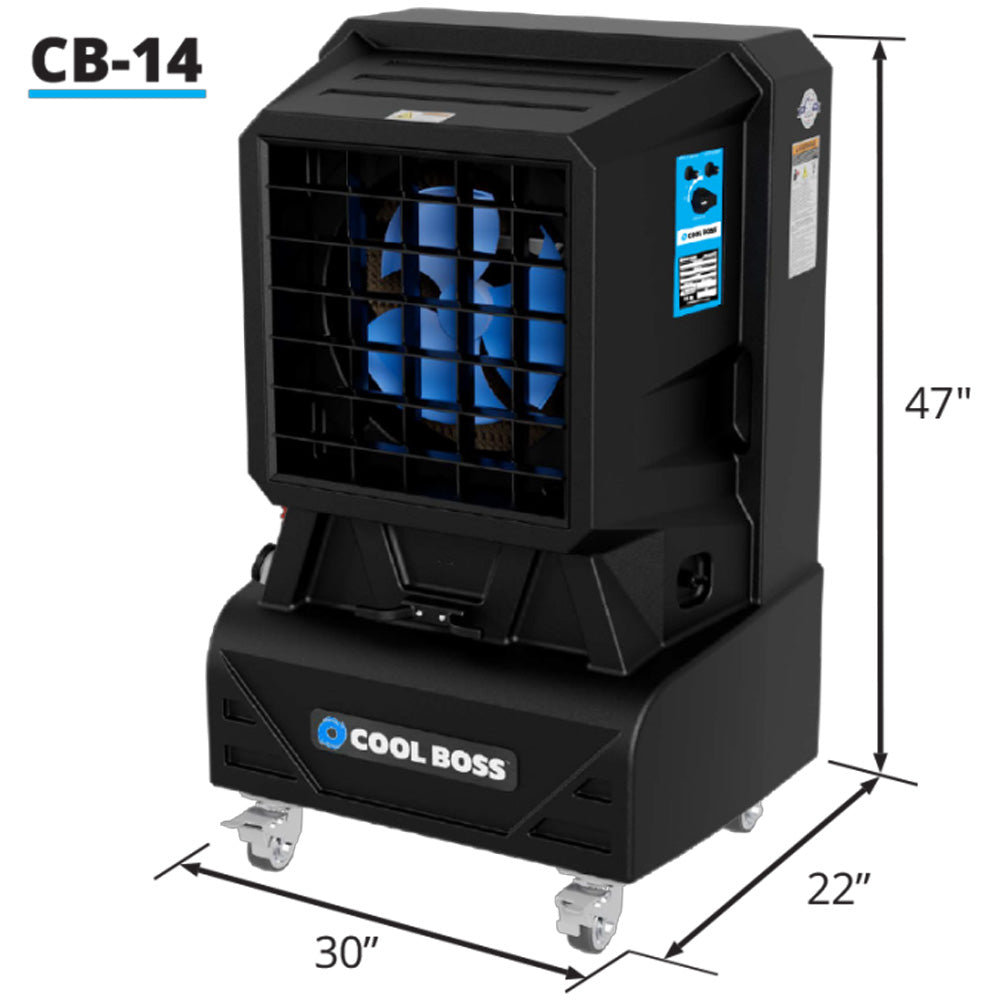 Cool Boss CB-14SL Evaporative Air Cooler with Swing Louvers