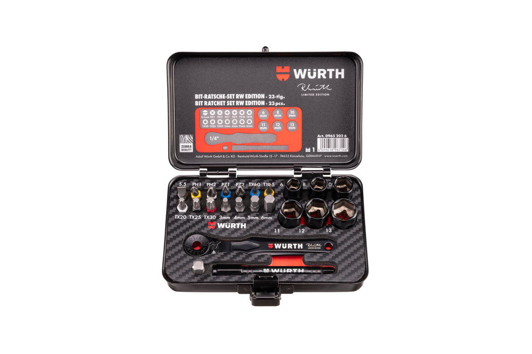 Reinhold Würth Limited Edition Mini Bit Ratchet Set – 23 Pieces