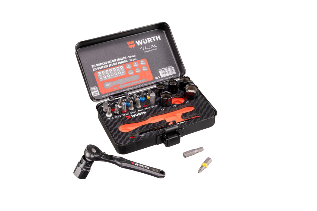 Reinhold Würth Limited Edition Mini Bit Ratchet Set – 23 Pieces