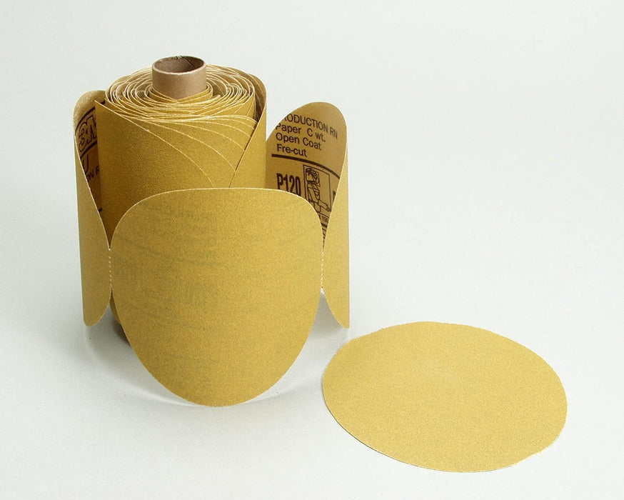 3M™ Stikit™ Gold Disc Roll, 01443, 6 in, P80A, 125 discs per roll