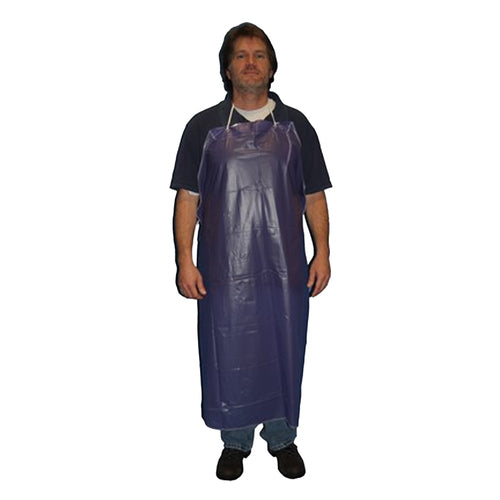 NSI ActivGARD® 6 mil 35" x 55" Blue Vinyl Sewn Edge Apron, Dozen