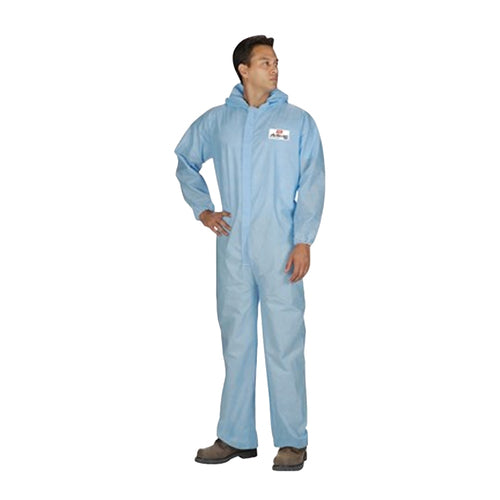 NSI ActivGARD® SMS Blue General Purpose Disposable Coveralls with Hood,Elastic Wrists & Ankles