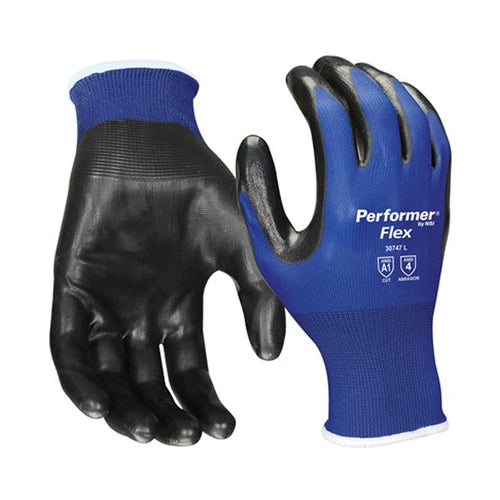 NSI Performer® Flex Rubber Latex Palm Coated Polyester Gloves