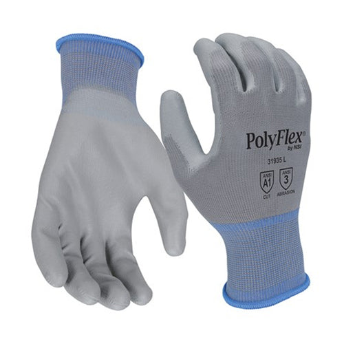 NSI PolyFlex™ Polyurethane Palm Coated Gray Nylon Gloves