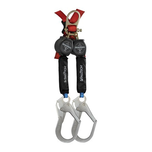 FallTech® DuraTech® 6' Twin-Leg SRD Triple Action Connector, Steel RebarHooks Class 1