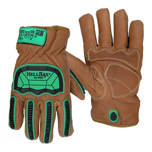 NSI HellBax™ Thinsulate™ Lined ANSI Cut Level A6 Leather Impact Gloves