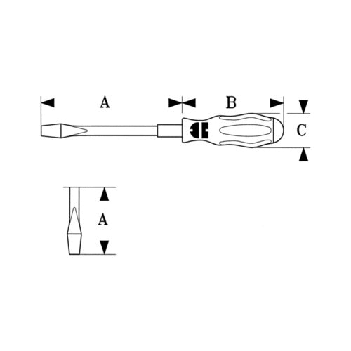ZEBRA Slotted Screwdriver - Hexagon Blade, Wrench Adapter - 0.6 x 3.5mm