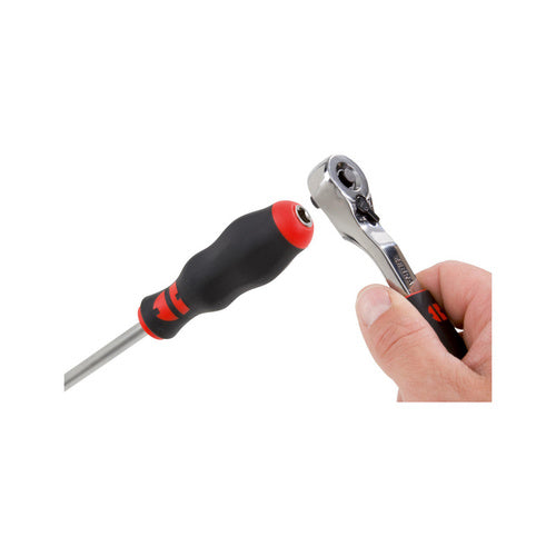 ZEBRA Screwdriver with 1/4 Inch Square Tip (Includes Ratchet Adapter)