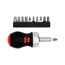 Load image into Gallery viewer, ZEBRA Mini Ratchet Screwdriver (Includes 11 Bits - 1 Square, 1 Flat, 2 Hexagon, 2 Phillips, 5 Torx)
