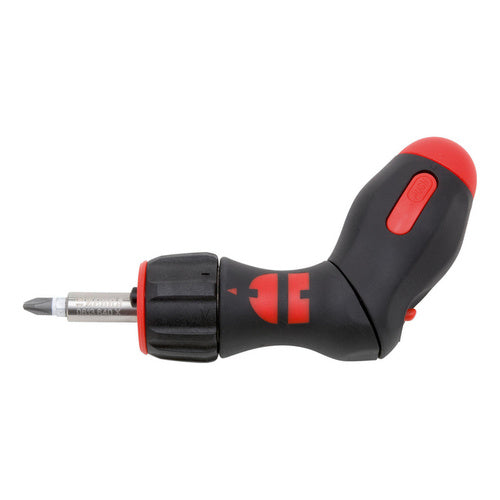 ZEBRA Pistol Grip Ratchet Screwdriver with 6 Bit Magazine (Bits