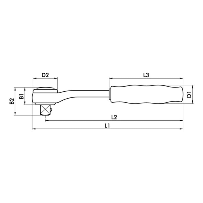 ZEBRA 1/4 Inch Ratchet with Rotary Disc Reverse