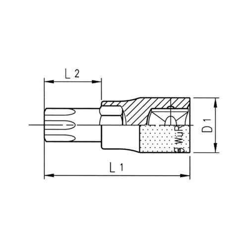 ZEBRA 1/4 Inch Torx Socket Bit - TX30