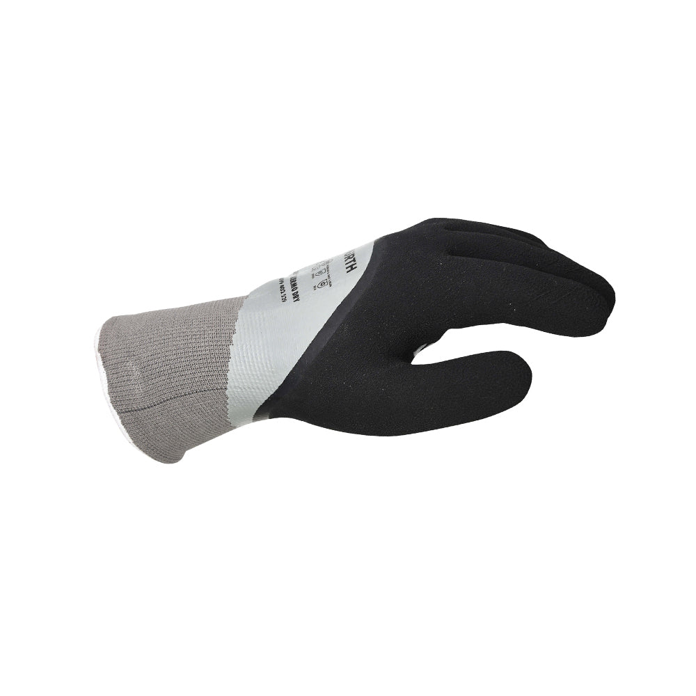 Medium Tigerflex Thermo Dry Polyester Nitrile Foam Coated Gloves, Black/Gray/White