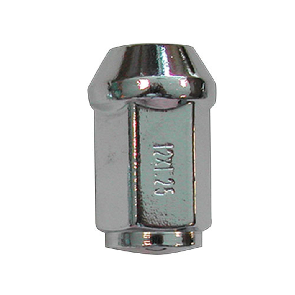 Lug Nut Chrome, M12-1.25, 3/4 Hex