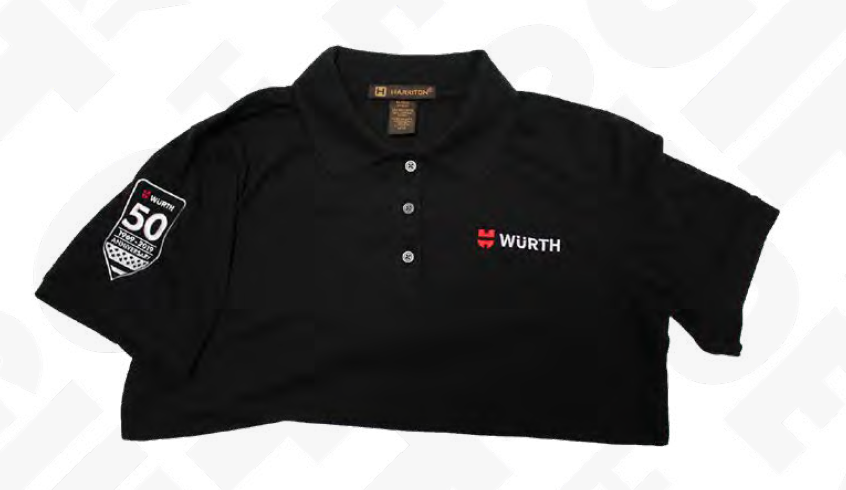 WURTH USA 50th Anniversary Black Polo